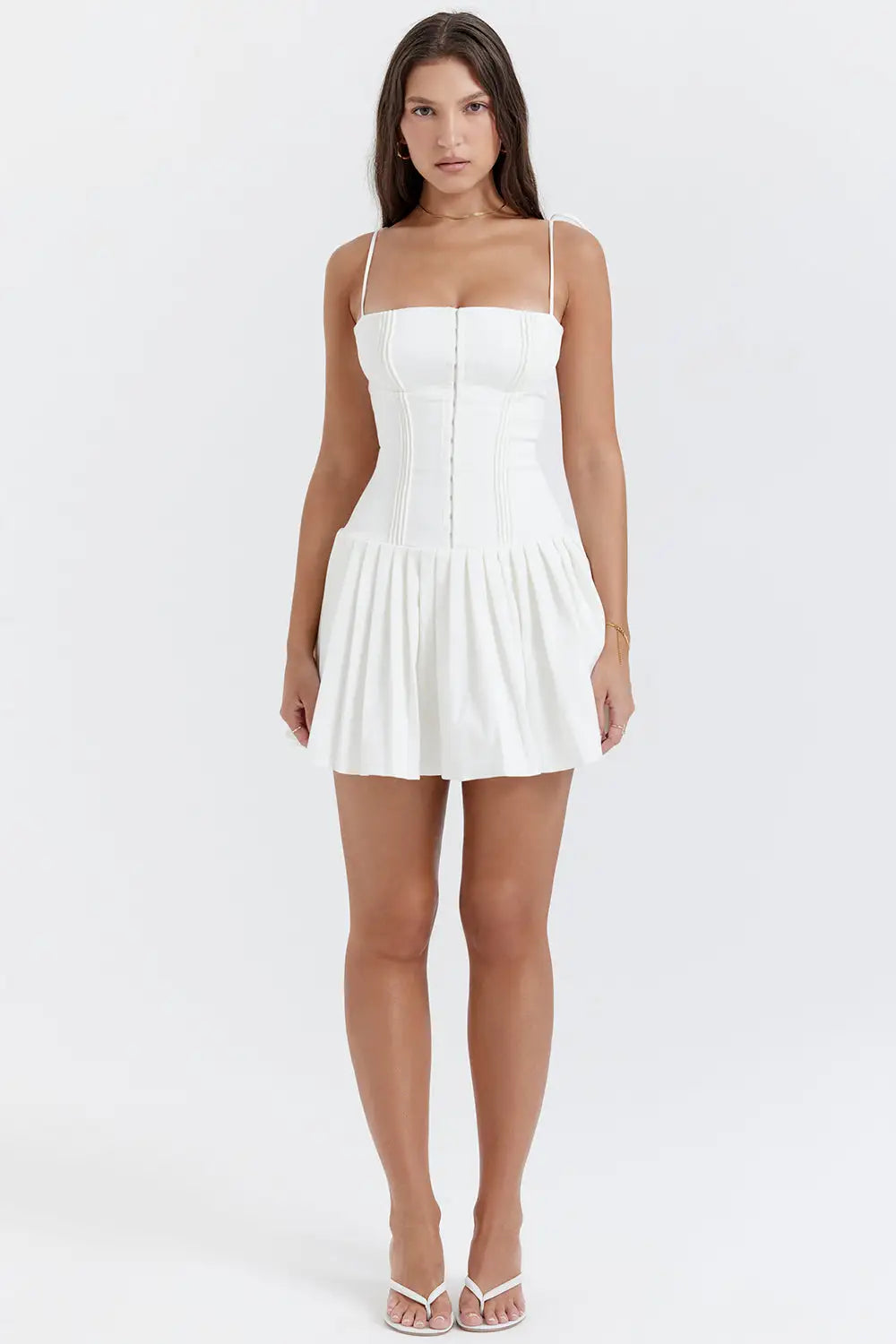 Wusu™ White Pleated Dress